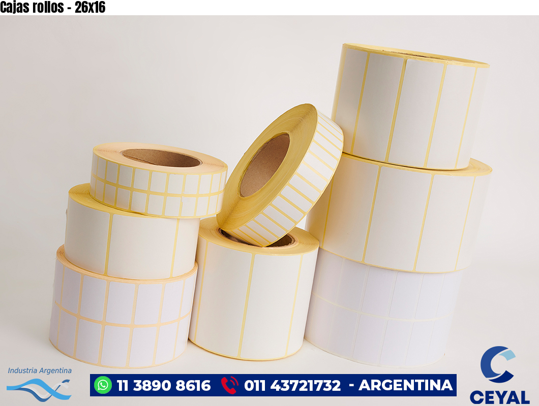 Cajas rollos - 26x16