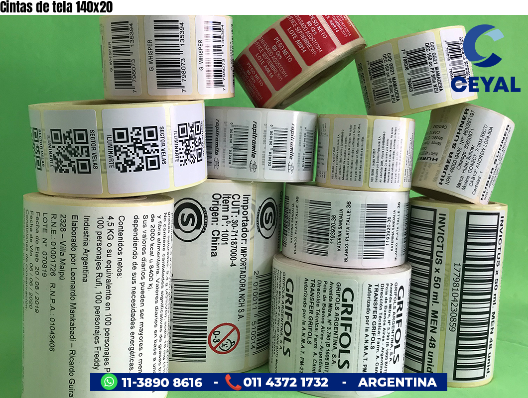 Cintas de tela 140x20