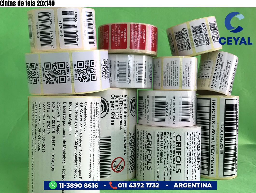 Cintas de tela 20x140