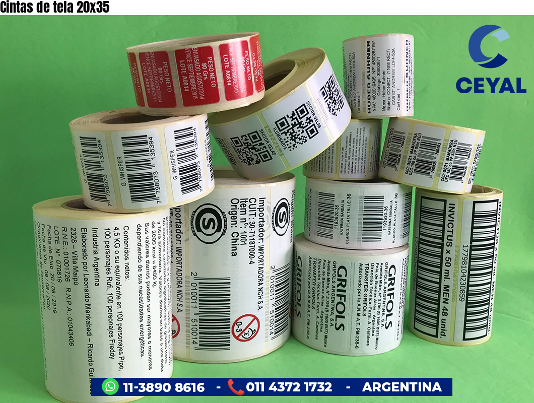 Cintas de tela 20x35