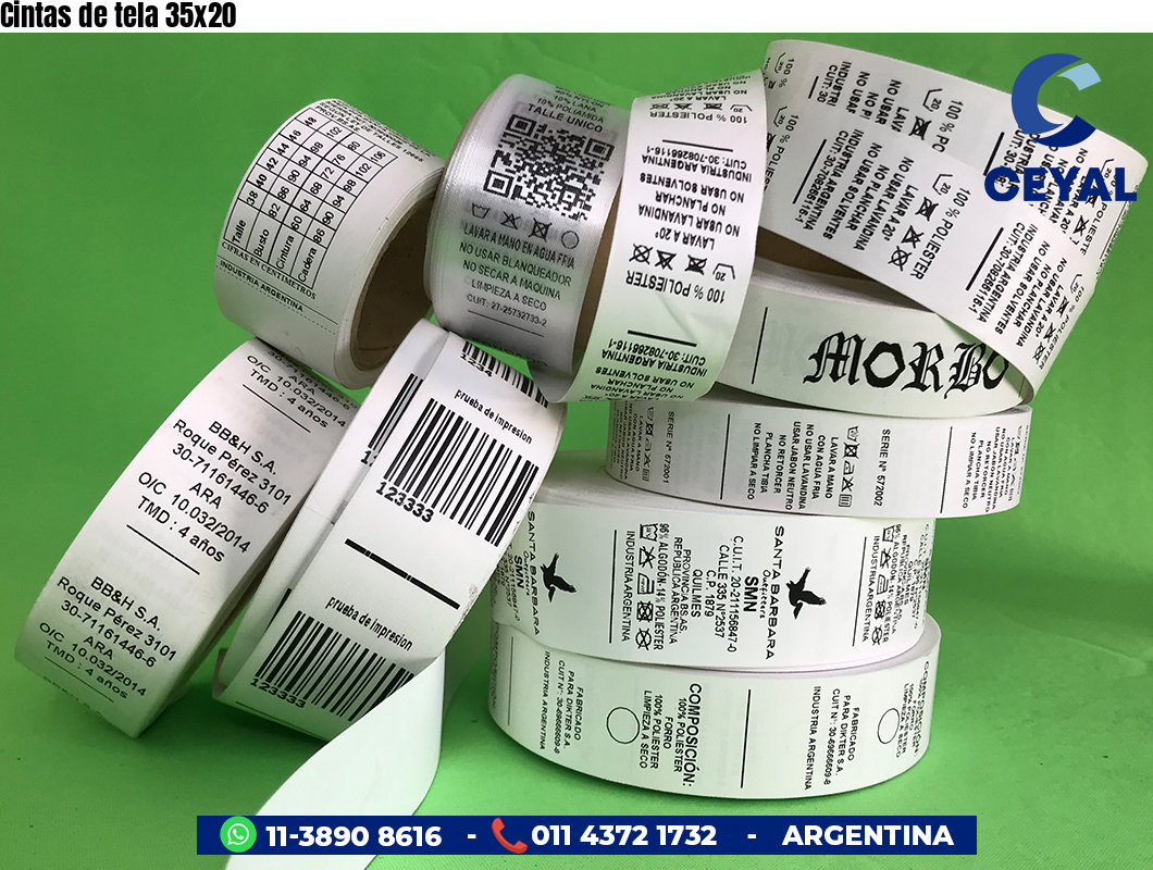 Cintas de tela 35×20