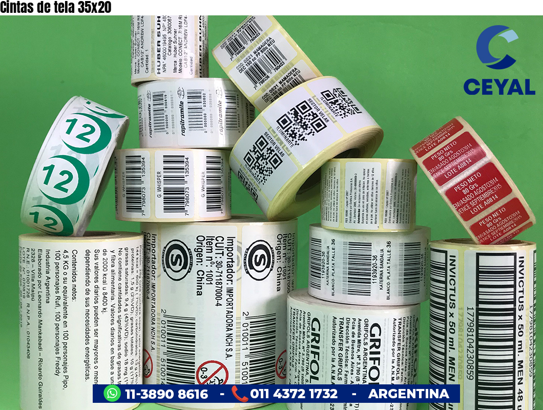 Cintas de tela 35x20