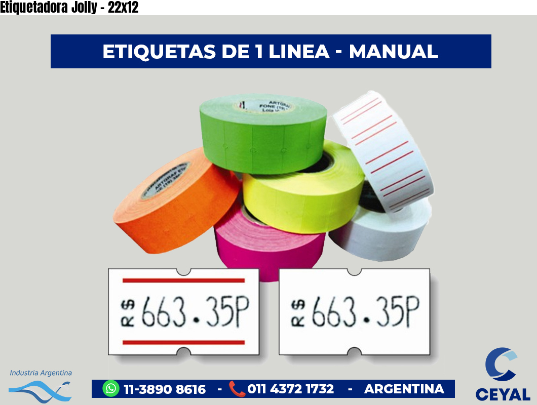 Etiquetadora Jolly - 22x12