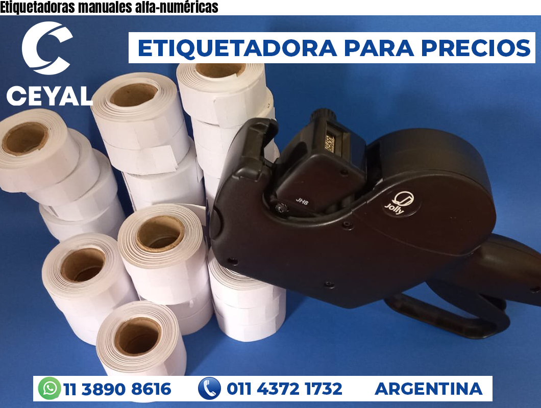 Etiquetadoras manuales alfa-numéricas