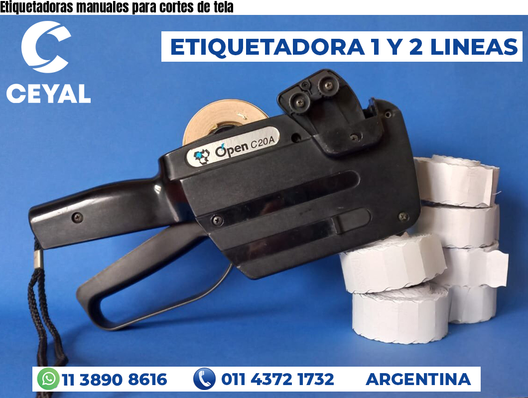 Etiquetadoras manuales para cortes de tela