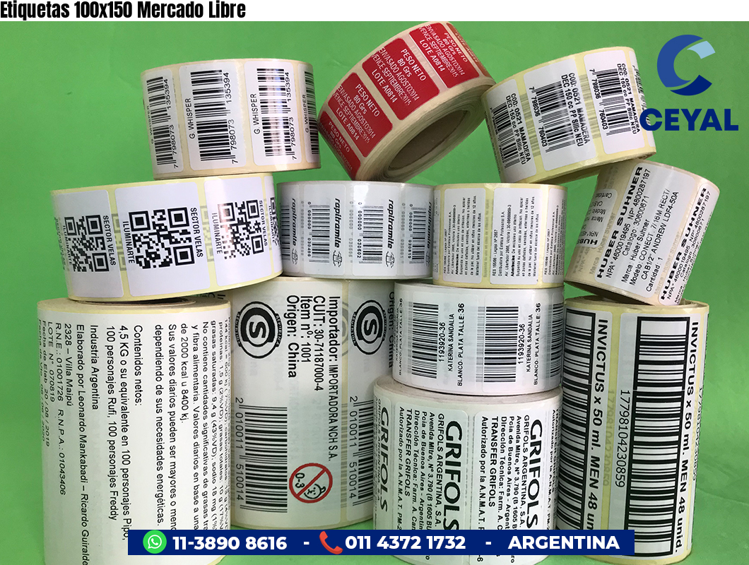 Etiquetas 100x150 Mercado Libre