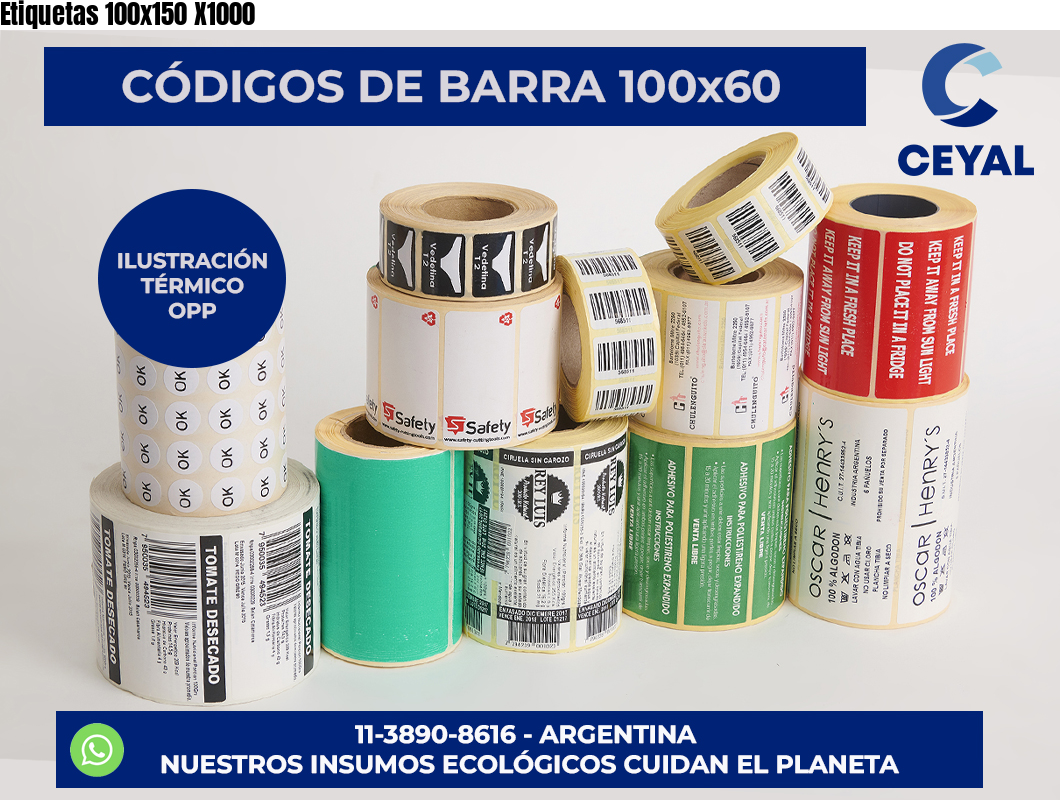 Etiquetas 100×150 X1000