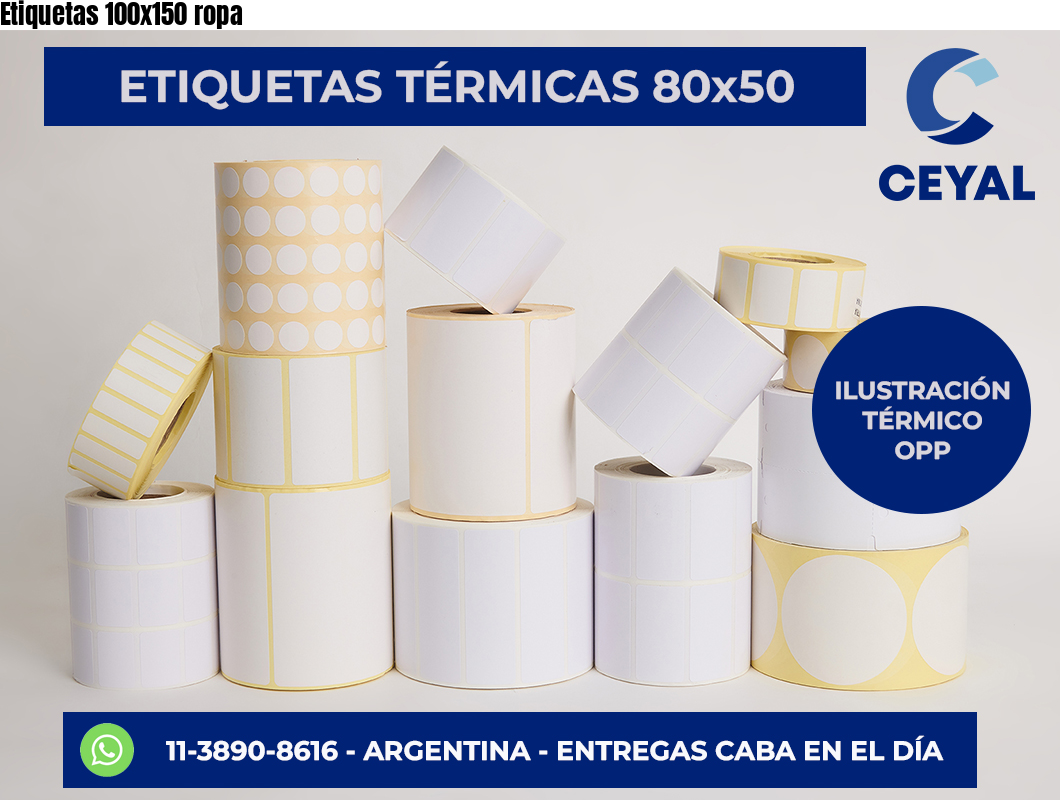 Etiquetas 100x150 ropa