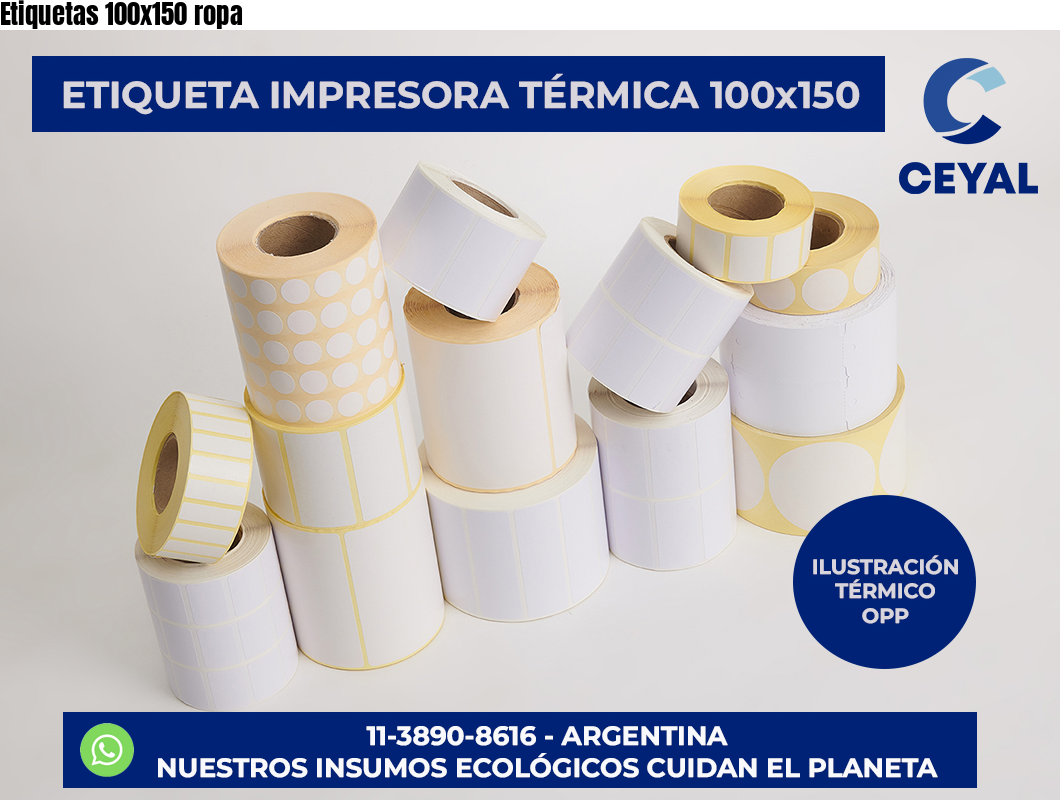 Etiquetas 100×150 ropa
