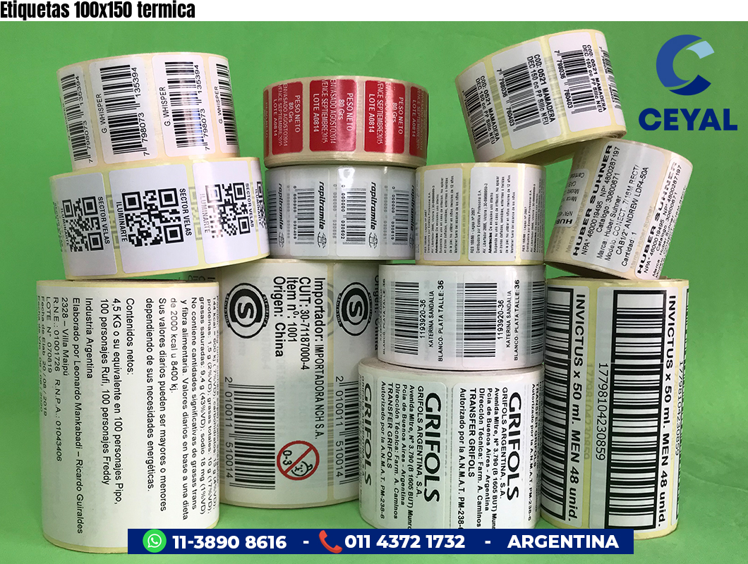 Etiquetas 100x150 termica