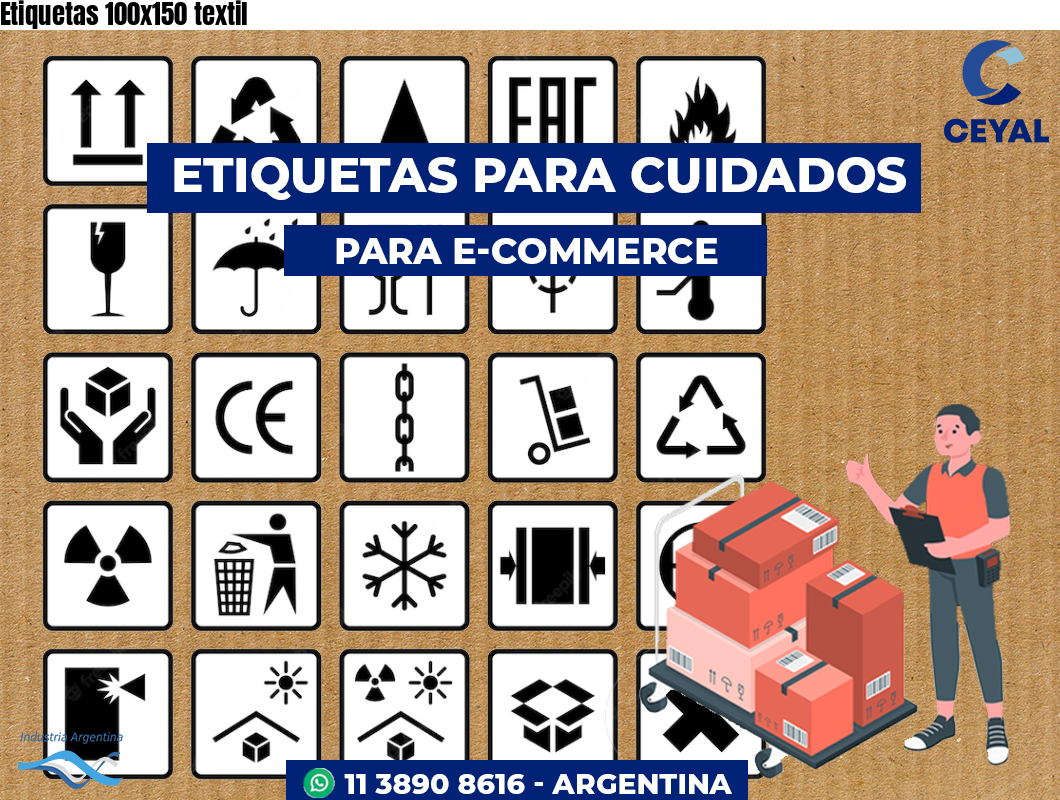 Etiquetas 100x150 textil