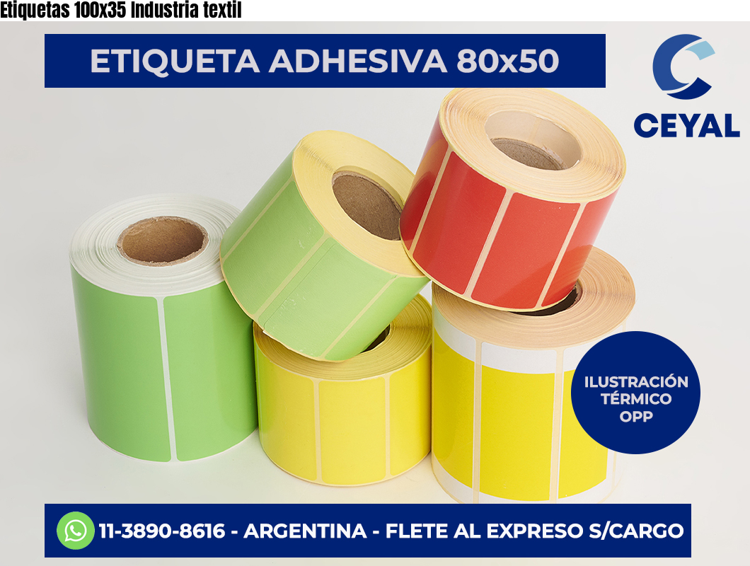 Etiquetas 100×35 Industria textil