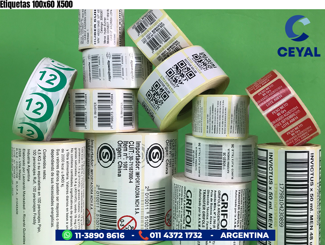 Etiquetas 100x60 X500