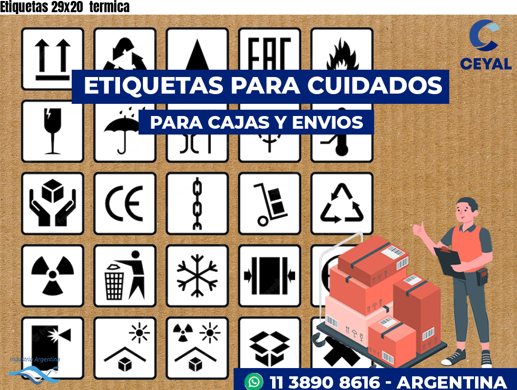 Etiquetas 29x20  termica