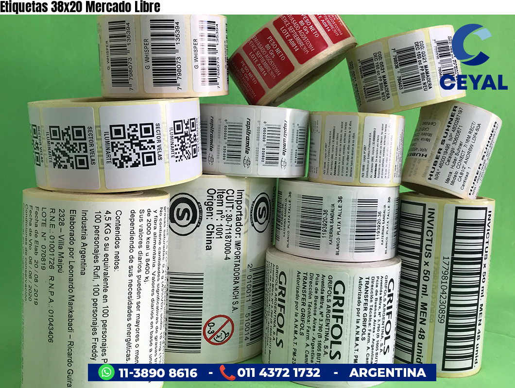 Etiquetas 38x20 Mercado Libre