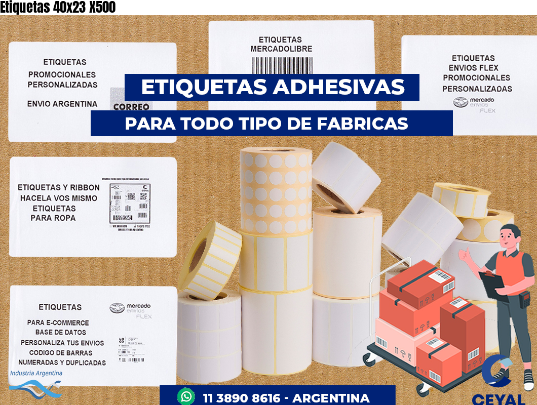 Etiquetas 40x23 X500