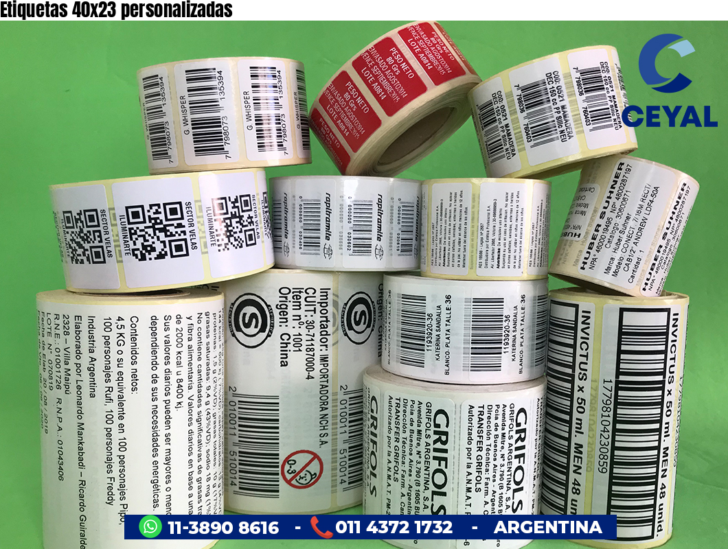 Etiquetas 40x23 personalizadas