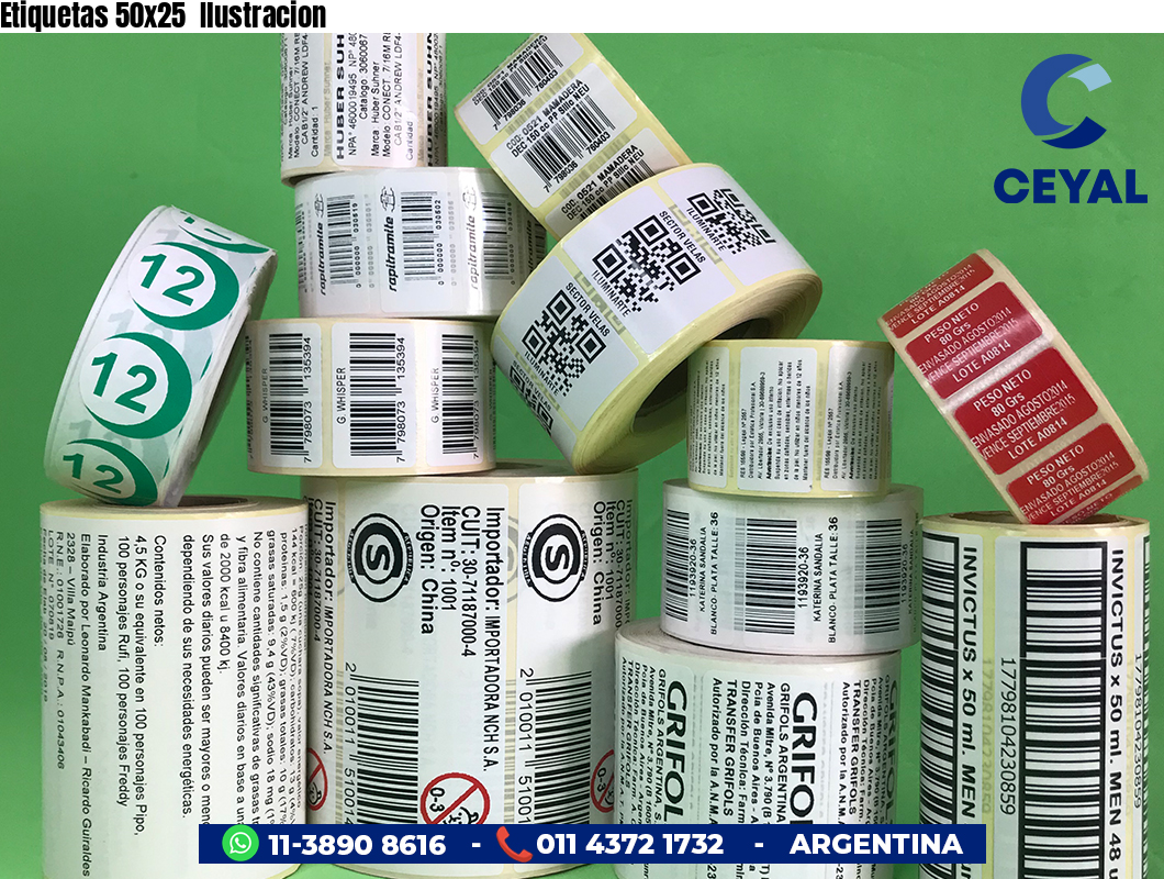 Etiquetas 50x25 Ilustracion
