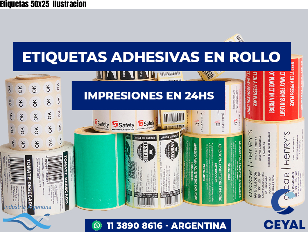 Etiquetas 50x25 Ilustracion