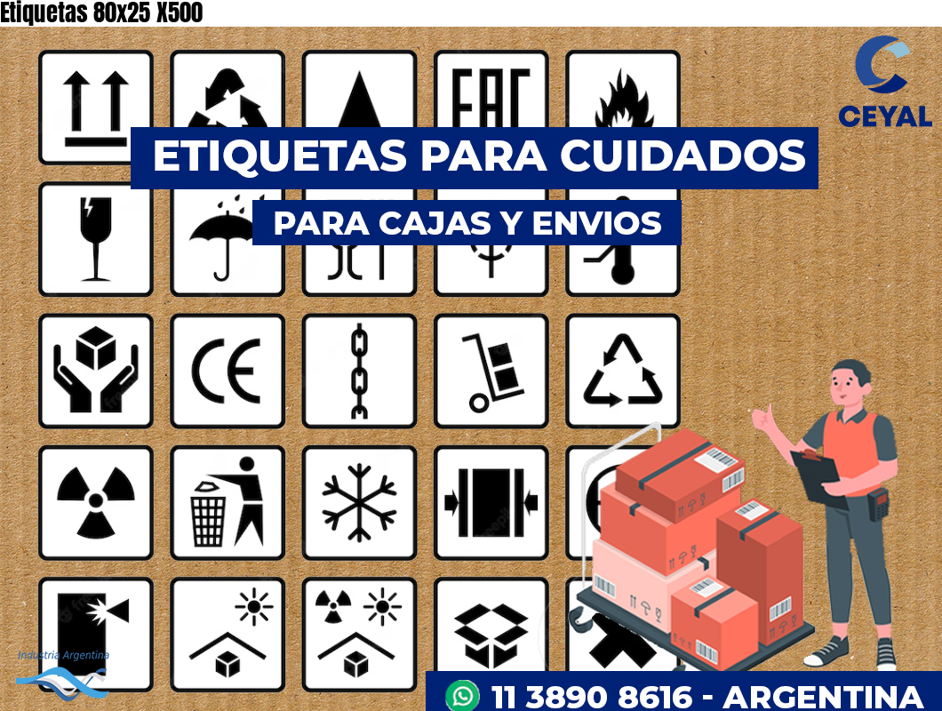 Etiquetas 80x25 X500