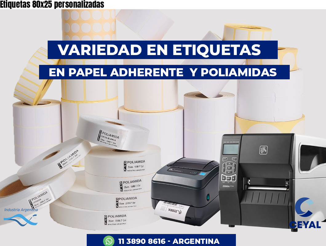 Etiquetas 80x25 personalizadas