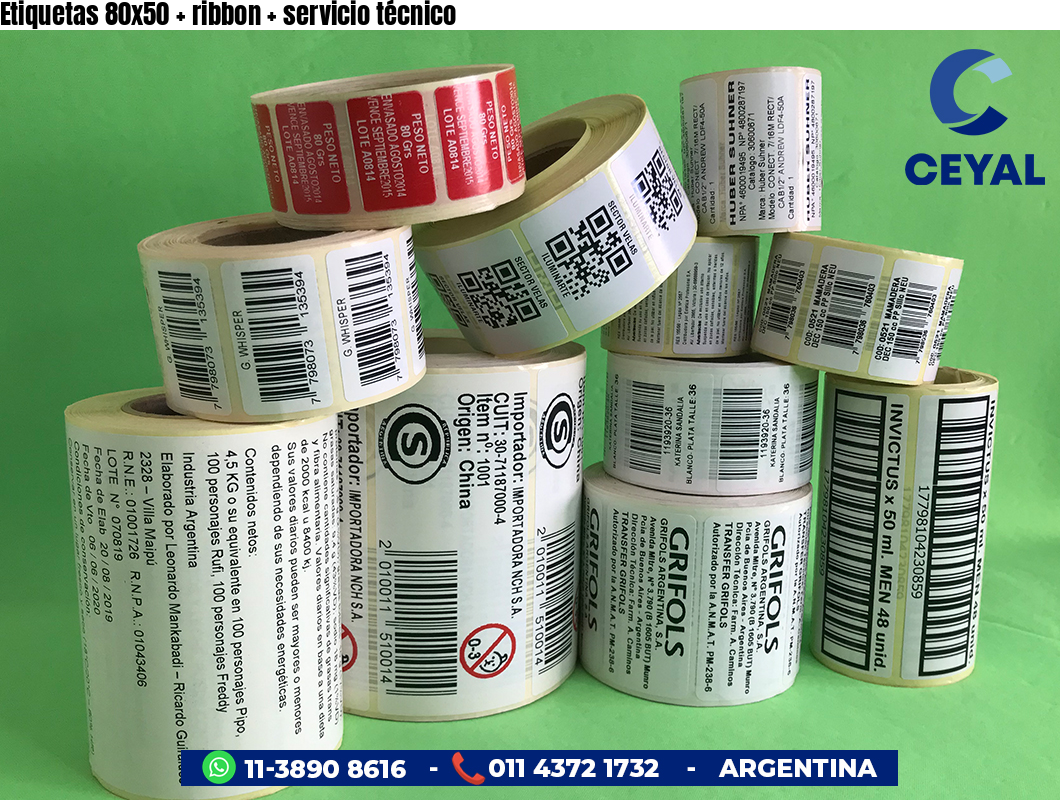 Etiquetas 80x50   ribbon   servicio técnico