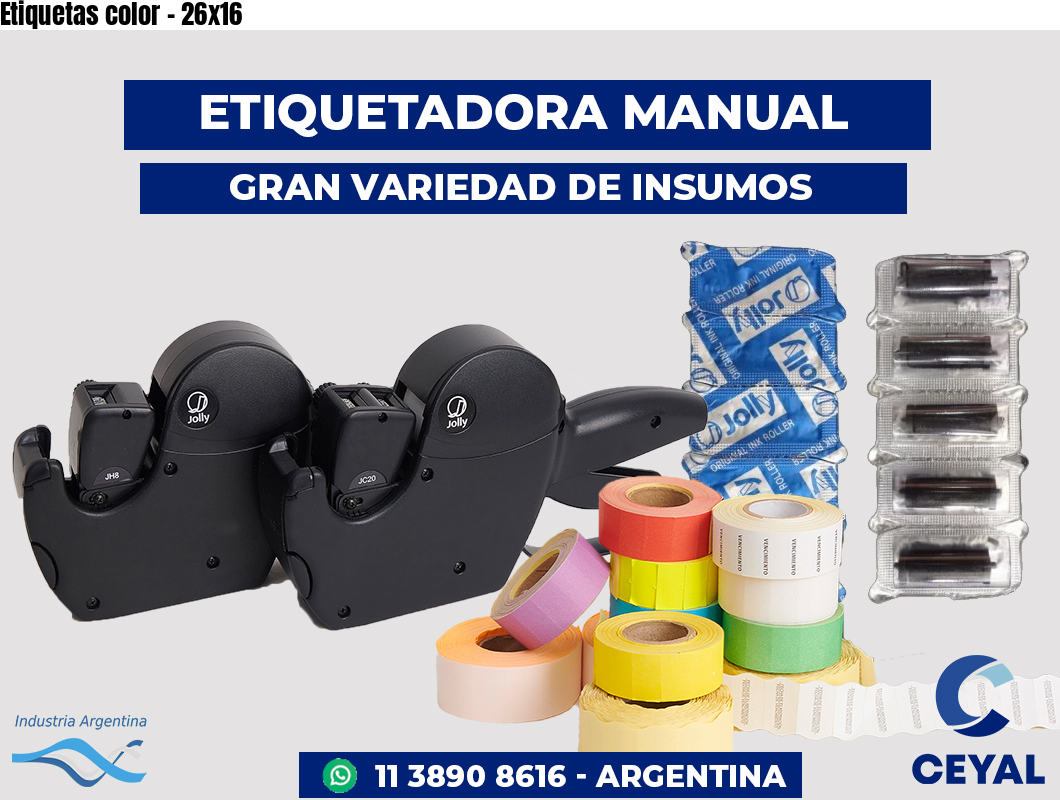Etiquetas color - 26x16