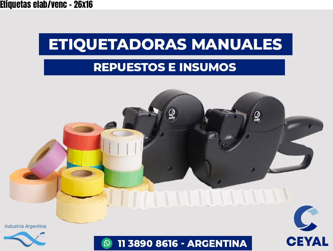 Etiquetas elab/venc - 26x16