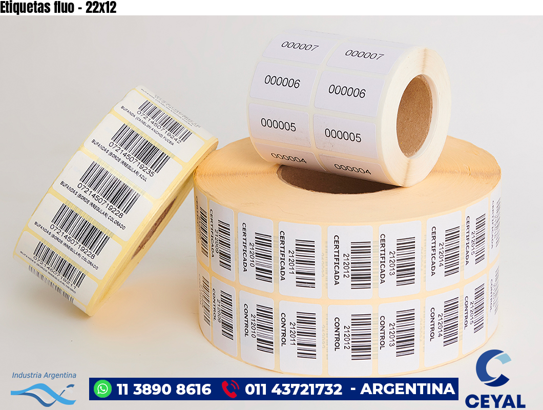 Etiquetas fluo - 22x12
