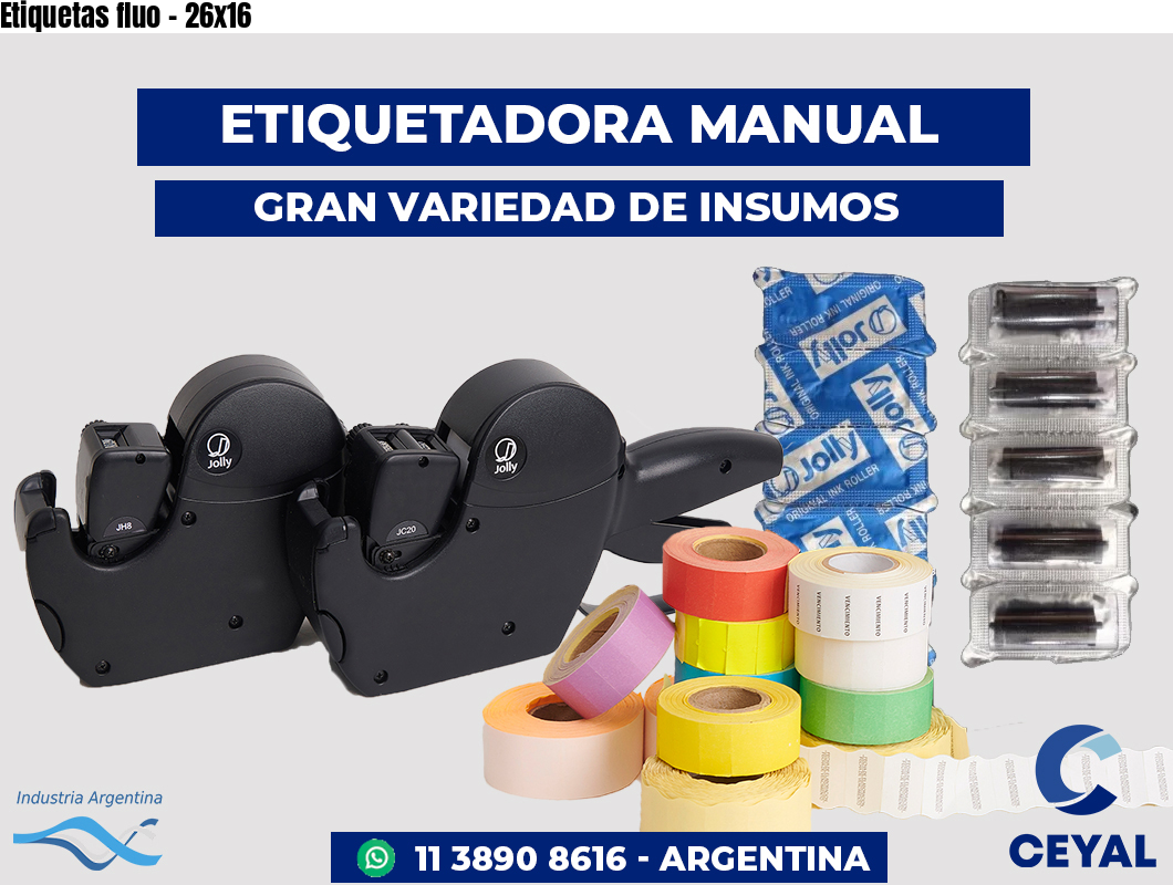 Etiquetas fluo - 26x16