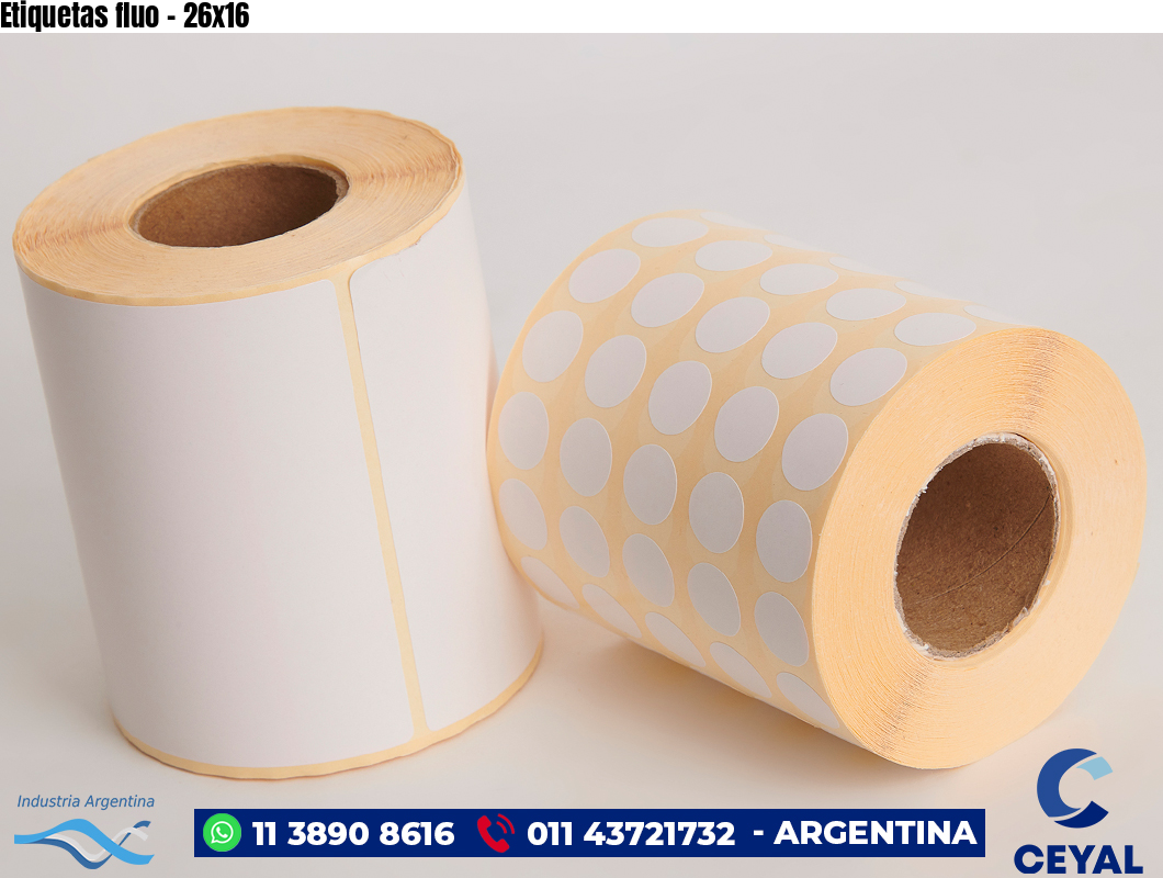 Etiquetas fluo - 26x16