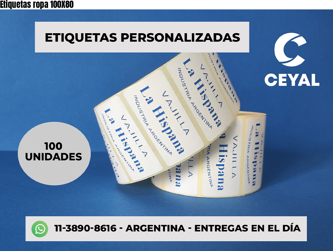 Etiquetas ropa 100X80