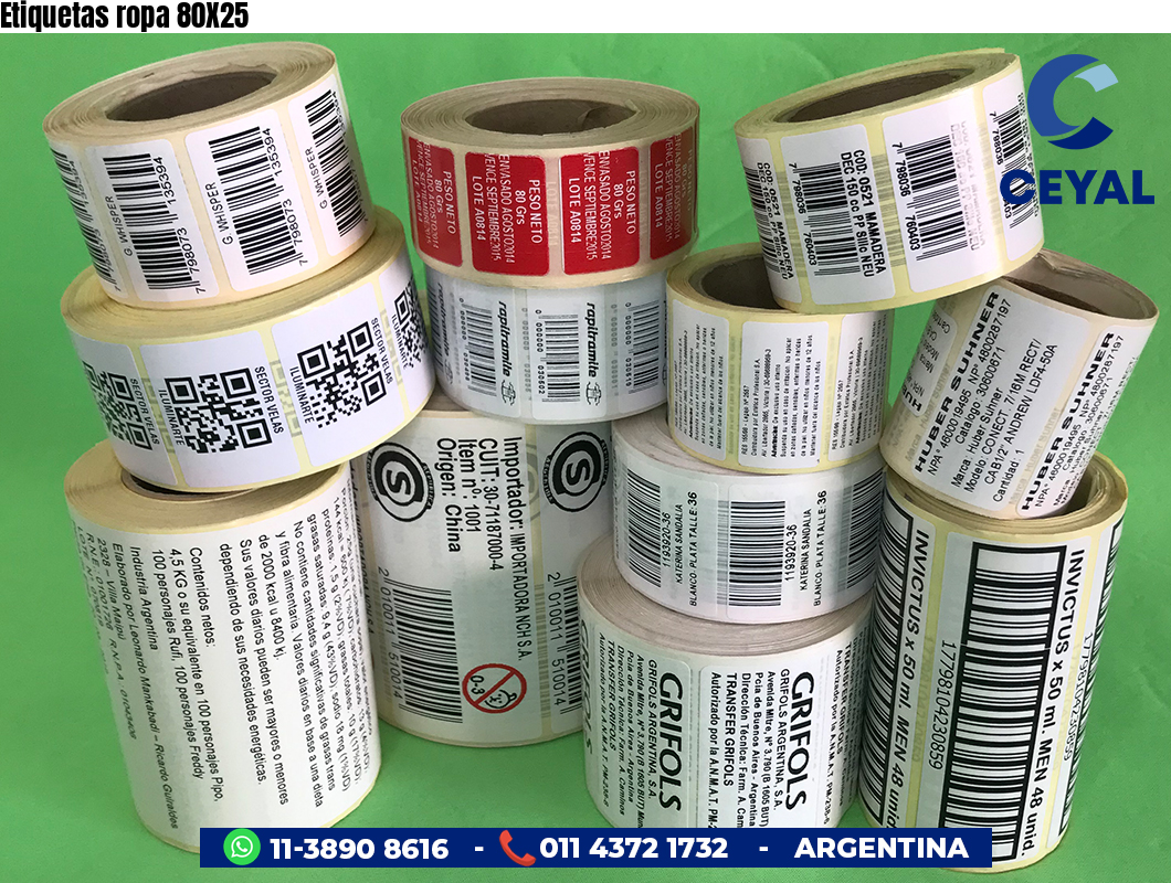 Etiquetas ropa 80X25