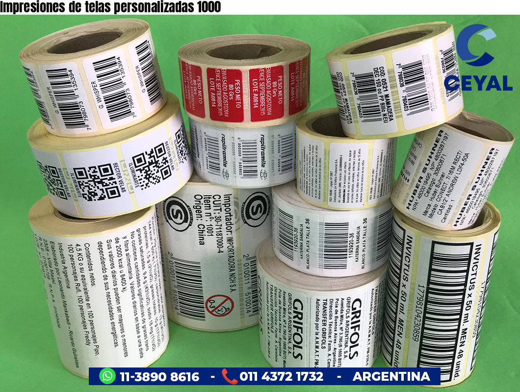 Impresiones de telas personalizadas 1000