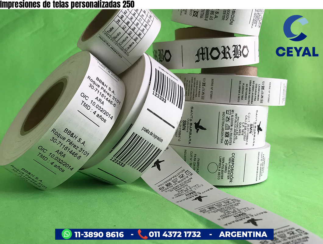 Impresiones de telas personalizadas 250