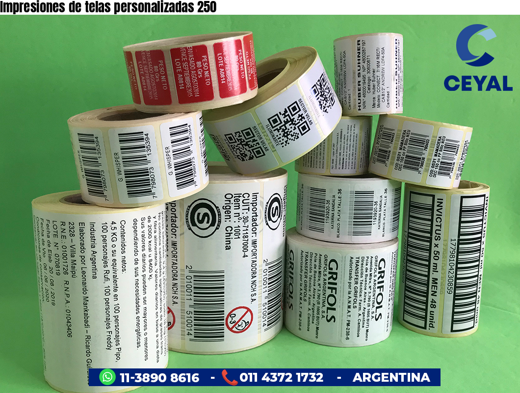 Impresiones de telas personalizadas 250