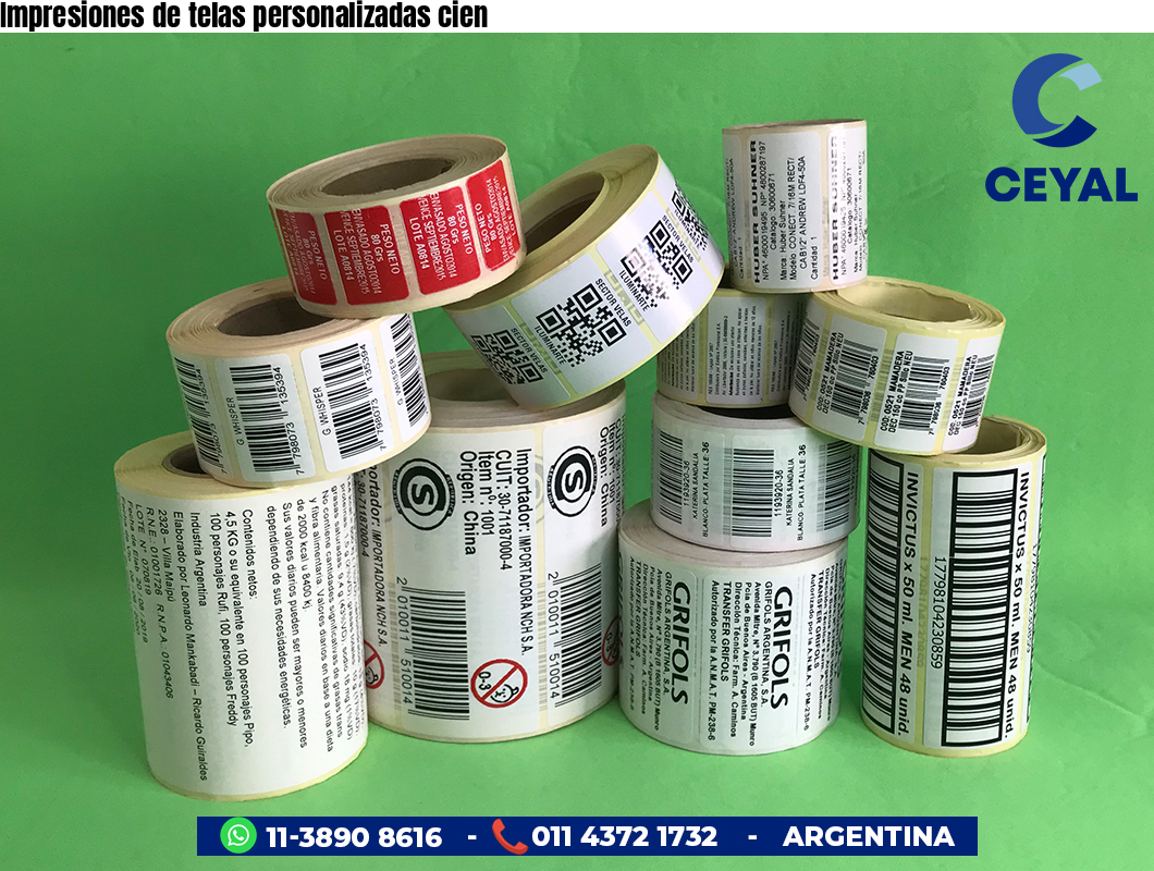 Impresiones de telas personalizadas cien