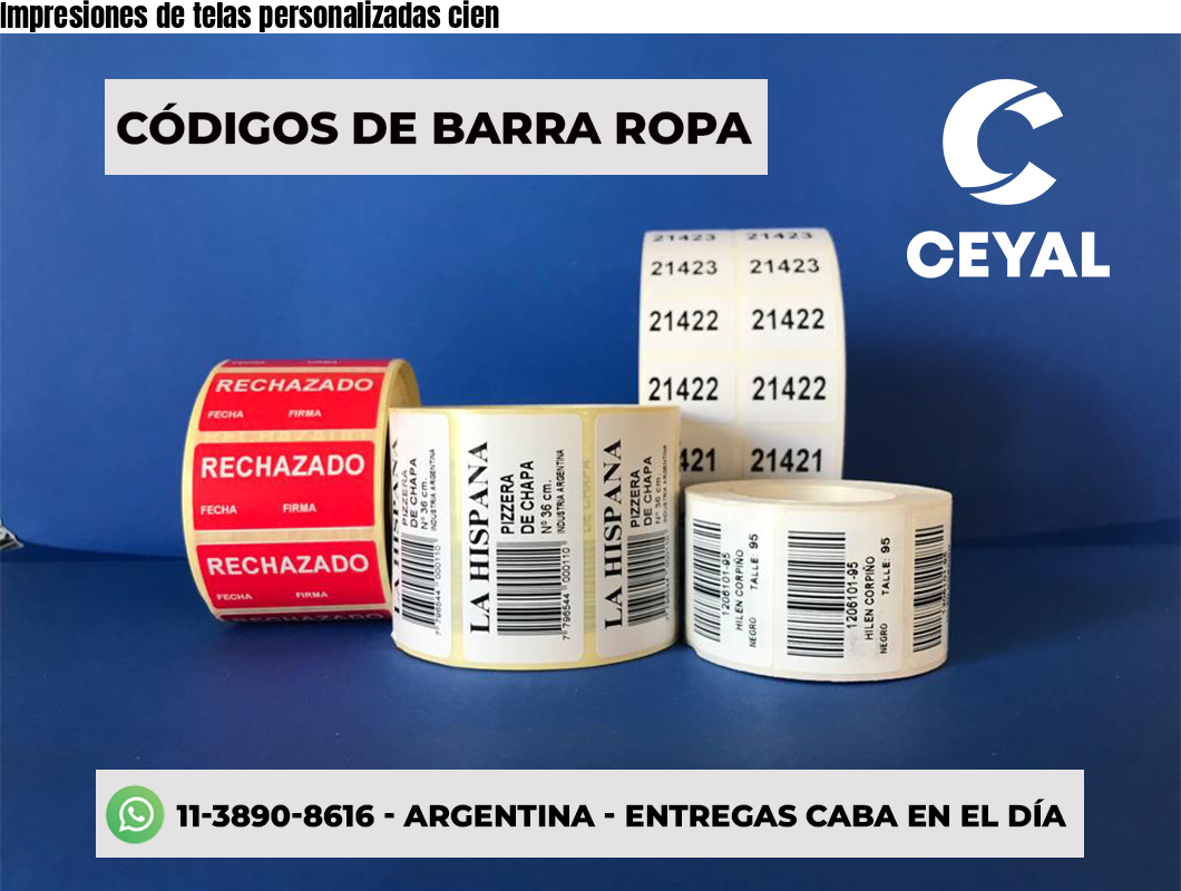 Impresiones de telas personalizadas cien