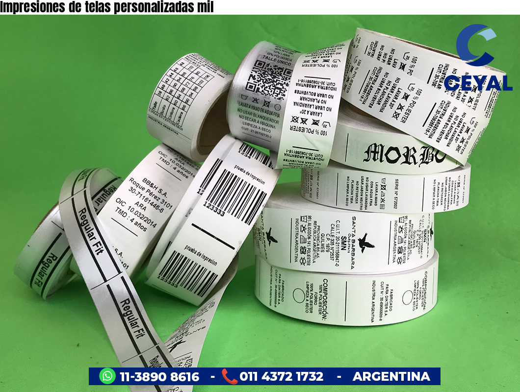 Impresiones de telas personalizadas mil