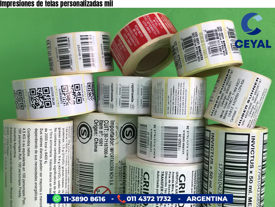 Impresiones de telas personalizadas mil