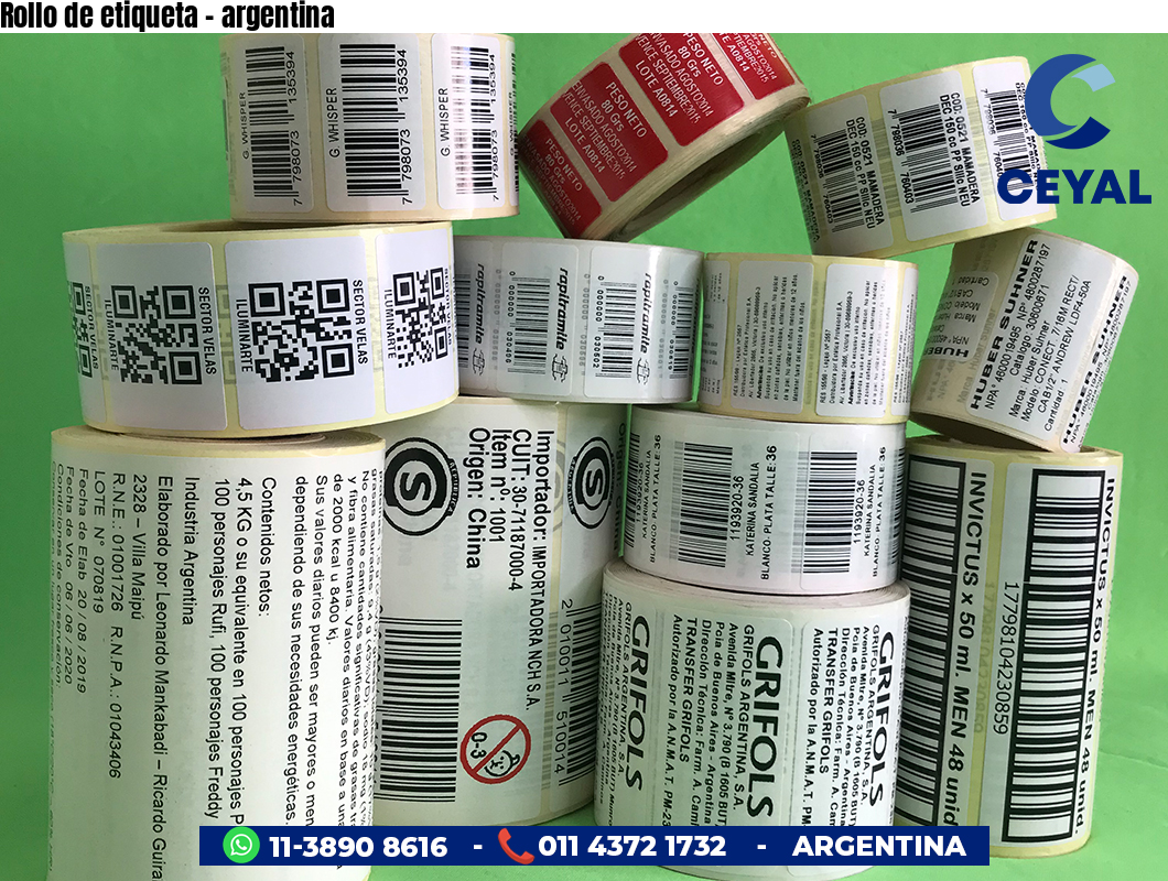 Rollo de etiqueta - argentina