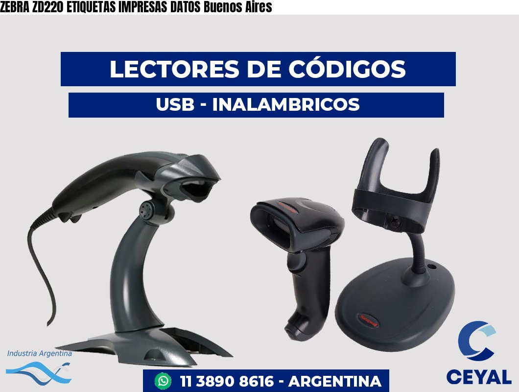 ZEBRA ZD220 ETIQUETAS IMPRESAS DATOS Buenos Aires