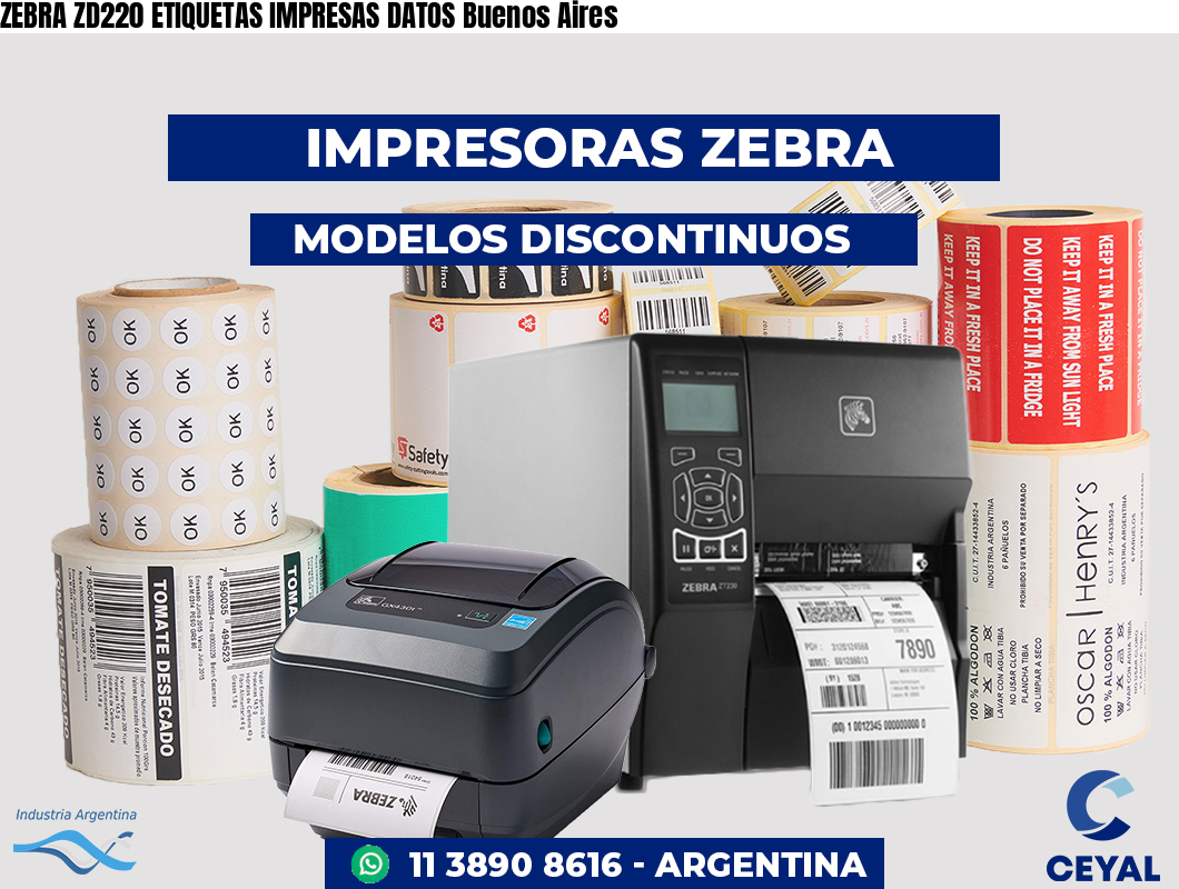 ZEBRA ZD220 ETIQUETAS IMPRESAS DATOS Buenos Aires