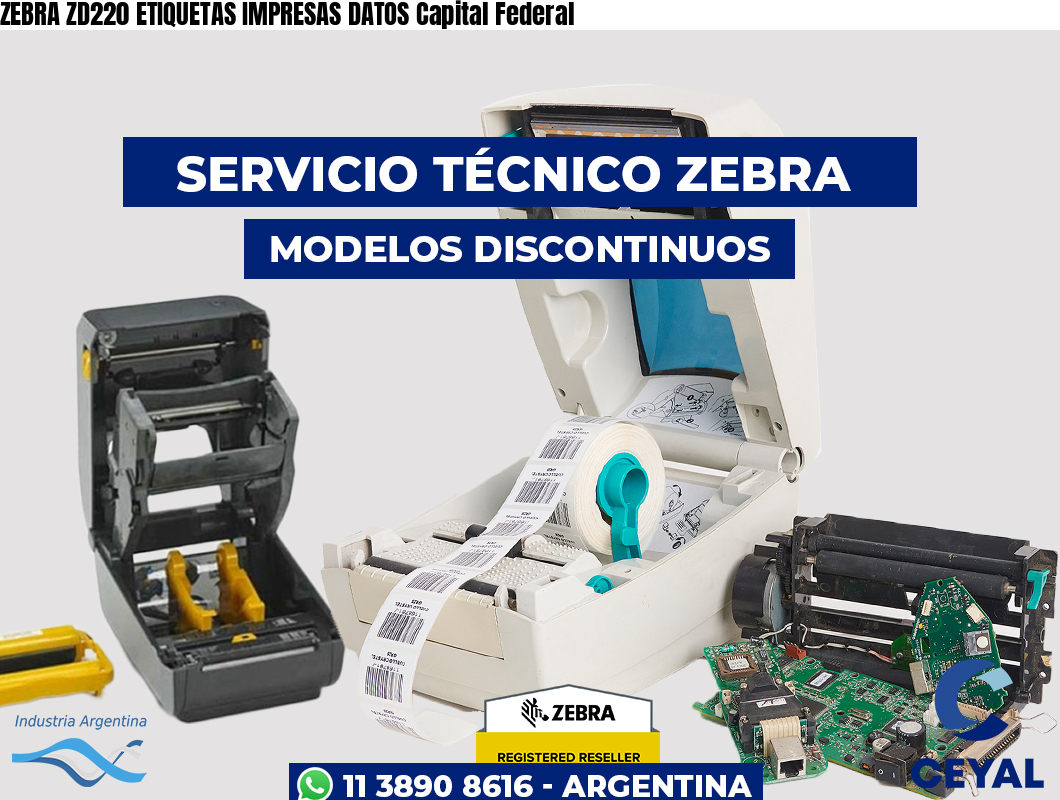 ZEBRA ZD220 ETIQUETAS IMPRESAS DATOS Capital Federal