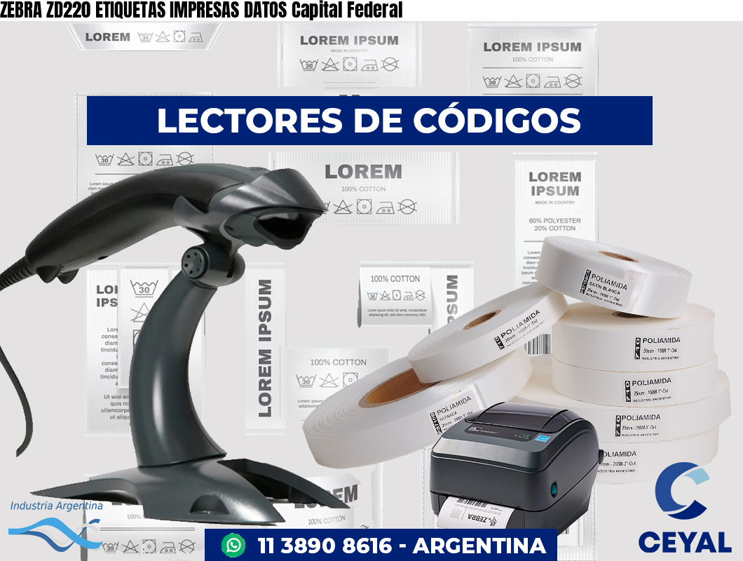 ZEBRA ZD220 ETIQUETAS IMPRESAS DATOS Capital Federal