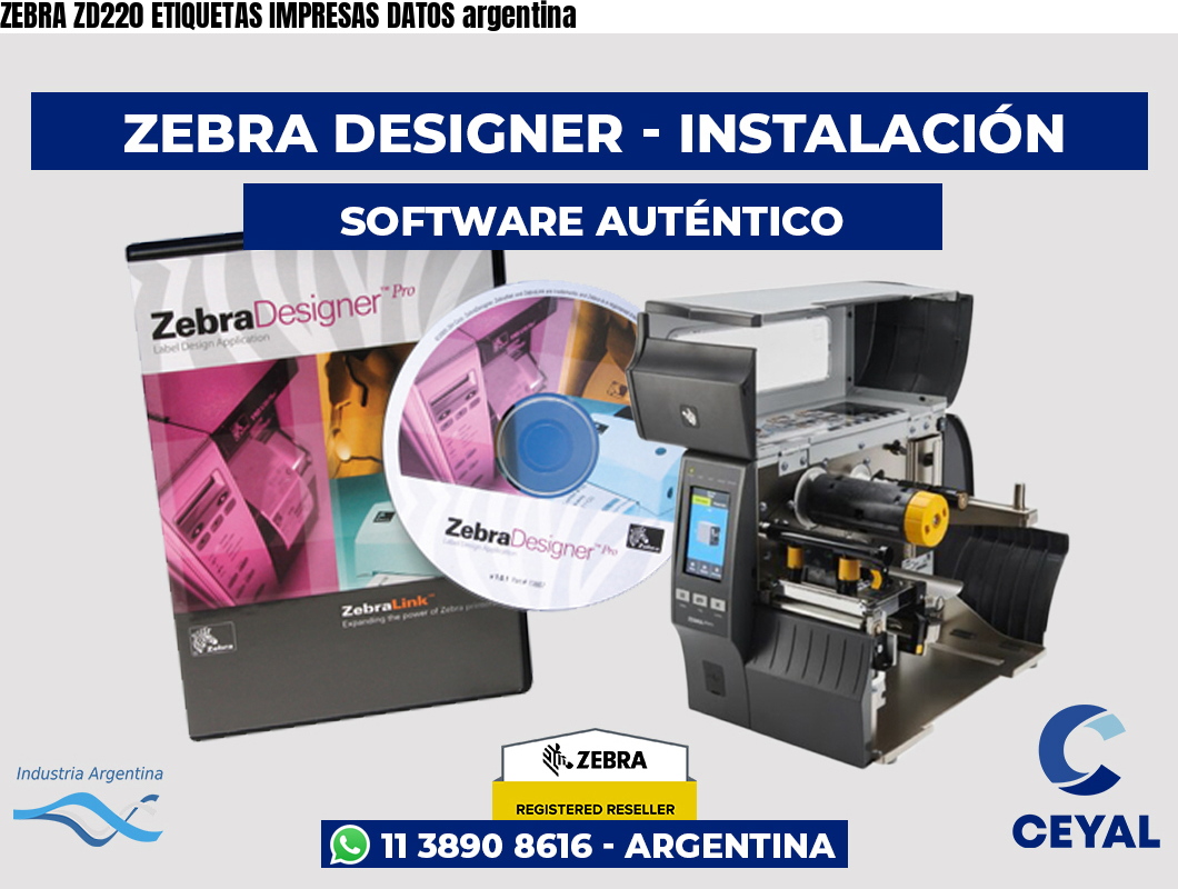 ZEBRA ZD220 ETIQUETAS IMPRESAS DATOS argentina