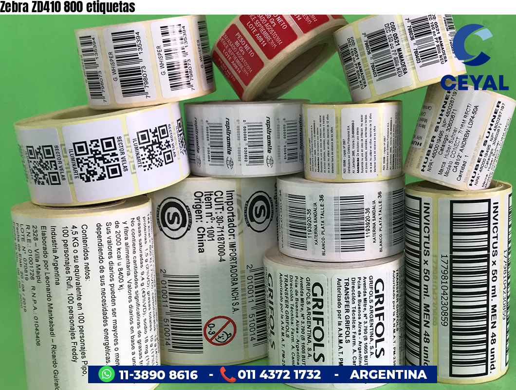 Zebra ZD410 800 etiquetas
