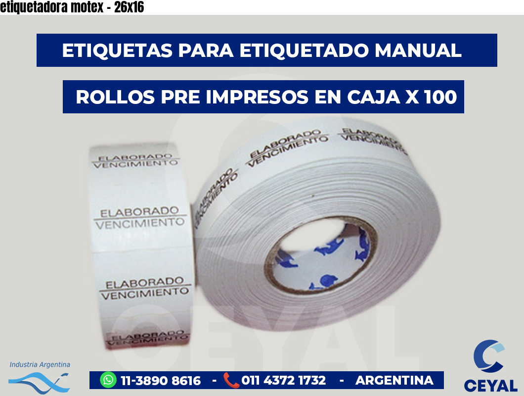 etiquetadora motex - 26x16