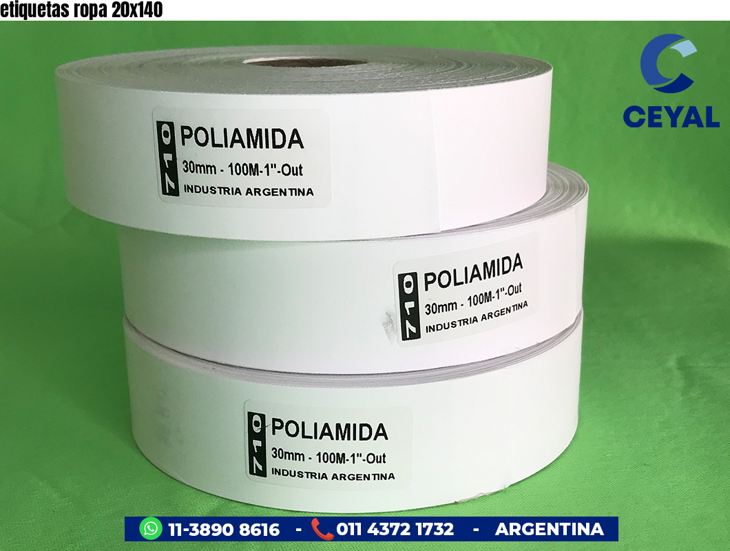 etiquetas ropa 20x140