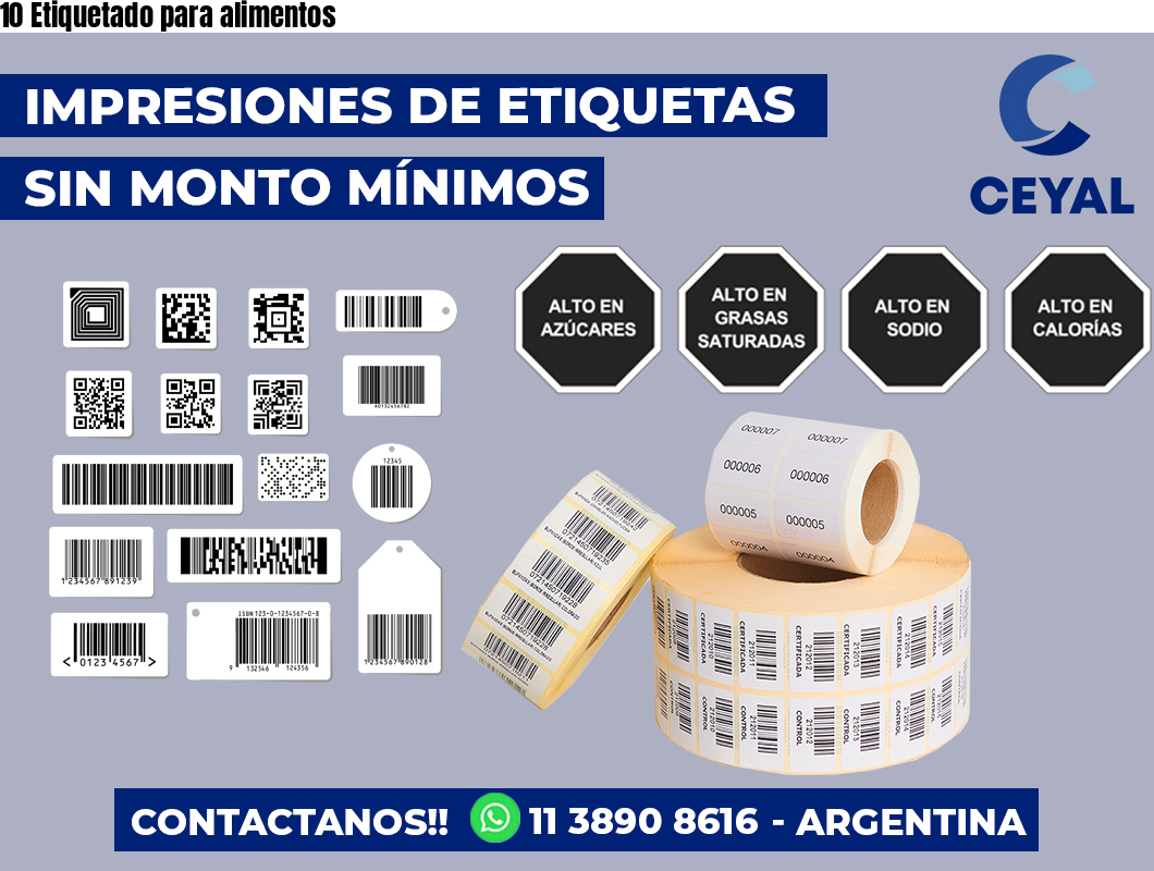 10 Etiquetado para alimentos